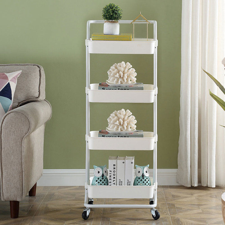 POPLARBOX Utility Rolling Cart Storage Organizer Shelves with Wheels